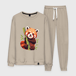 Костюм хлопковый мужской The Red Panda, цвет: миндальный