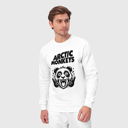 Мужской костюм Arctic Monkeys - rock panda / Белый – фото 3