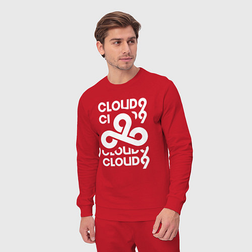 Мужской костюм Cloud9 - in logo / Красный – фото 3