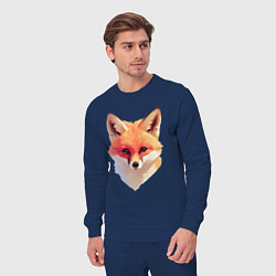 Костюм хлопковый мужской Foxs head, цвет: тёмно-синий — фото 2
