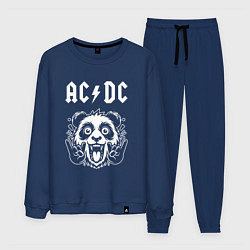 Костюм хлопковый мужской AC DC rock panda, цвет: тёмно-синий