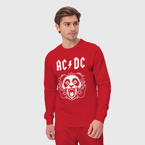Мужской костюм AC DC rock panda / Красный – фото 3