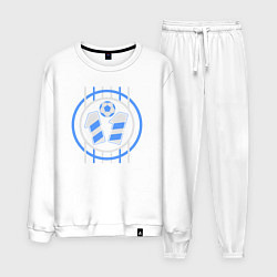 Костюм хлопковый мужской Футбол игрок номер 11, цвет: белый