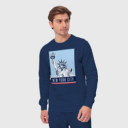 Костюм хлопковый мужской Style New York, цвет: тёмно-синий — фото 2