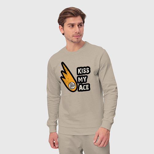 Мужской костюм Kiss my ace volleyball / Миндальный – фото 3