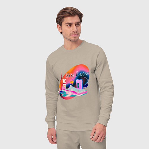 Мужской костюм 80s Love / Миндальный – фото 3