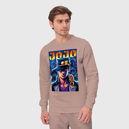 Мужской костюм Jojo - Jotaro Kujo ai art / Пыльно-розовый – фото 3