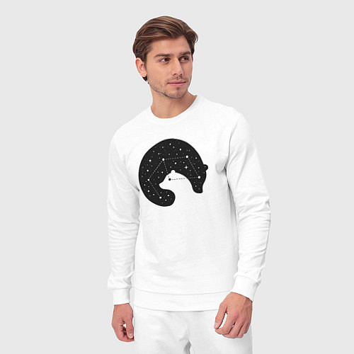 Мужской костюм Большая медведица в космосе / Белый – фото 3
