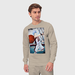 Костюм хлопковый мужской Баскетбол Тэцуя Куроко, цвет: миндальный — фото 2