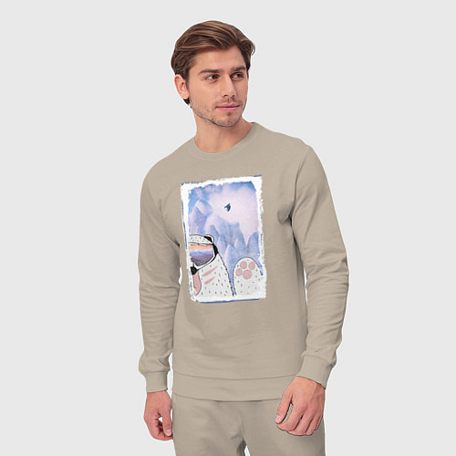 Мужской костюм Зимние игры / Миндальный – фото 3