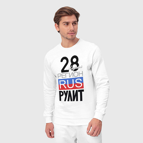 Мужской костюм 28 - Амурская область / Белый – фото 3