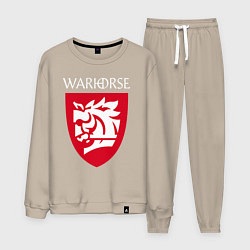 Костюм хлопковый мужской Warhorse logo, цвет: миндальный