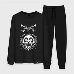Костюм хлопковый мужской Mayhem rock panda, цвет: черный