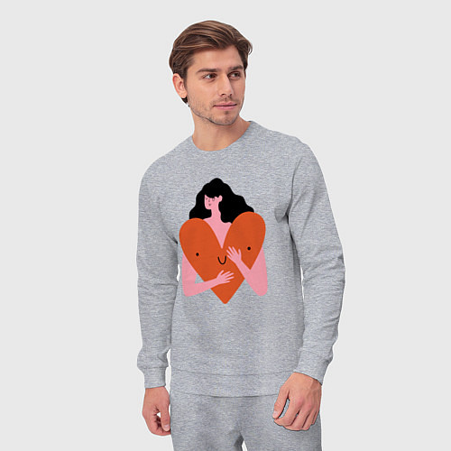 Мужской костюм Heart girl / Меланж – фото 3