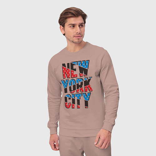 Мужской костюм Америка Нью-Йорк / Пыльно-розовый – фото 3