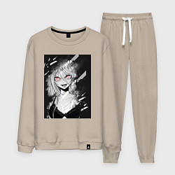 Костюм хлопковый мужской Senpai девушка, цвет: миндальный