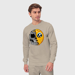 Костюм хлопковый мужской Смайлик грустит, цвет: миндальный — фото 2