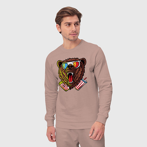 Мужской костюм Медведь в кино / Пыльно-розовый – фото 3