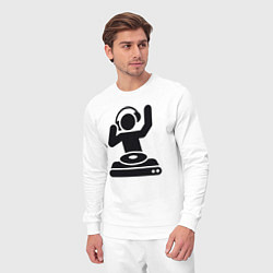 Костюм хлопковый мужской Dj party, цвет: белый — фото 2