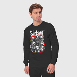 Костюм хлопковый мужской Slipknot rock band, цвет: черный — фото 2
