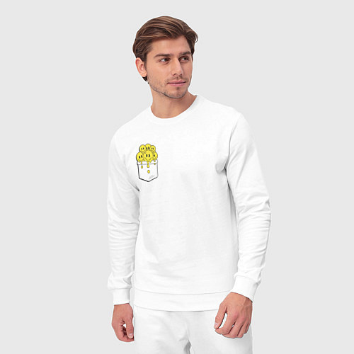 Мужской костюм Pocket happy nation / Белый – фото 3