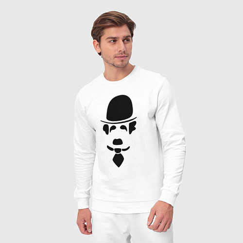 Мужской костюм Чаплин лого / Белый – фото 3