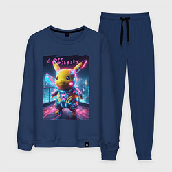 Мужской костюм Cyber Pikachu - neon glow ai art fantasy