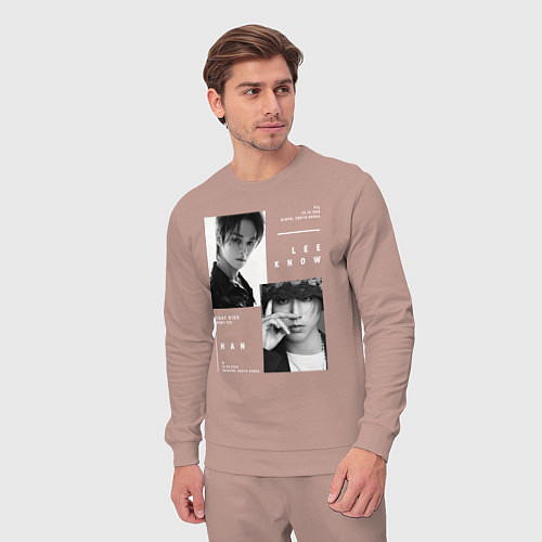 Мужской костюм Stray kids Minsung Lee know Han / Пыльно-розовый – фото 3