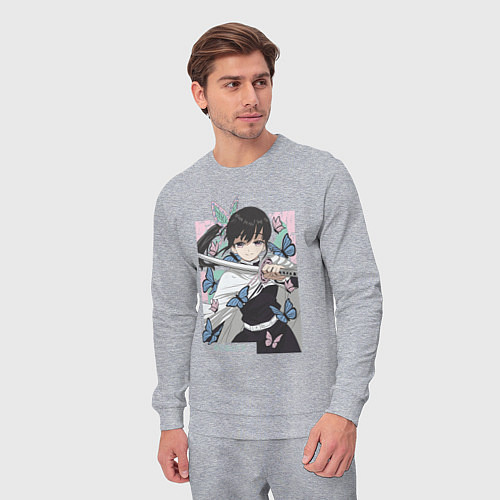 Мужской костюм Клинок рассекающий демонов Канао Цуюри квадрат / Меланж – фото 3