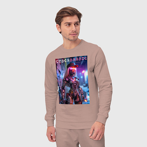 Мужской костюм Cyber Barbie - neon glow fantasy / Пыльно-розовый – фото 3