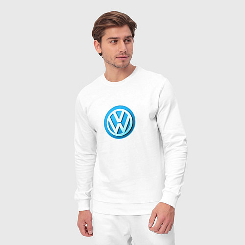 Мужской костюм Volkswagen logo blue / Белый – фото 3