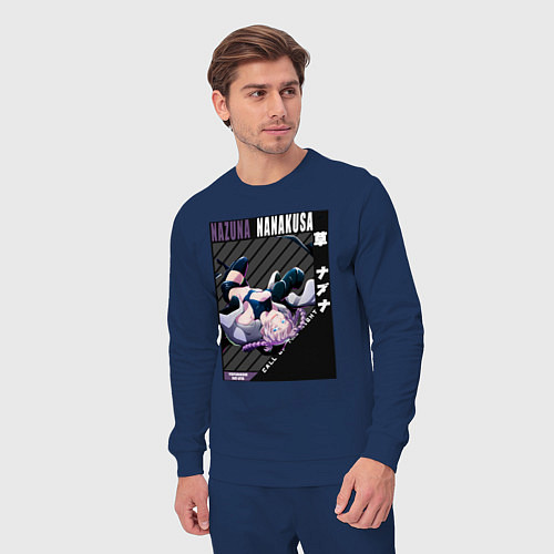 Мужской костюм Песнь ночных сов Надзуна Нанакуса вампирша / Тёмно-синий – фото 3