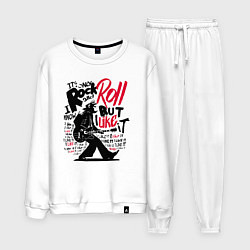 Мужской костюм Шимпанзе играет рок-н-рол