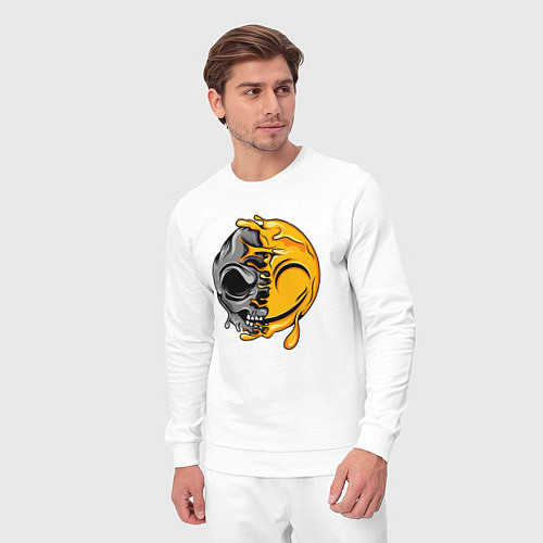 Мужской костюм Улыбающийся смайл / Белый – фото 3