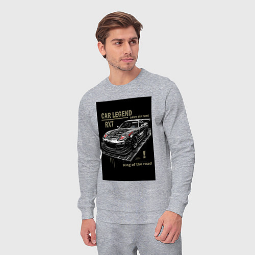 Мужской костюм Mazda drift rx7 / Меланж – фото 3