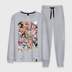 Мужской костюм Ван-Пис Дзимбэ коллаж отдыхающей команды