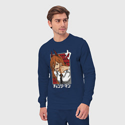 Костюм хлопковый мужской Power anime, цвет: тёмно-синий — фото 2