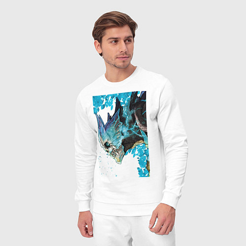 Мужской костюм Кайдзю номер восемь Кафка Хибино гуманоид / Белый – фото 3