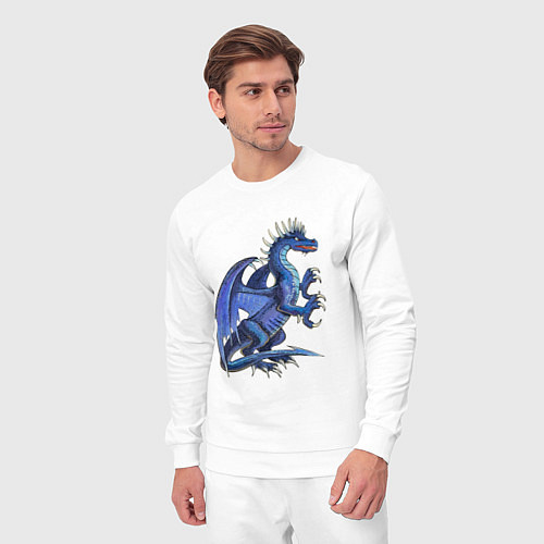 Мужской костюм Azure dragon / Белый – фото 3