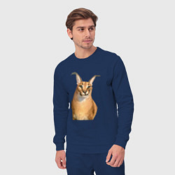 Костюм хлопковый мужской Кот Шлепа блоггер, цвет: тёмно-синий — фото 2