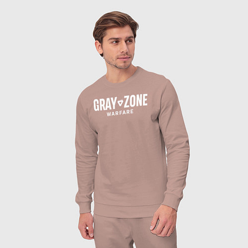 Мужской костюм Gray zone warfare logo / Пыльно-розовый – фото 3