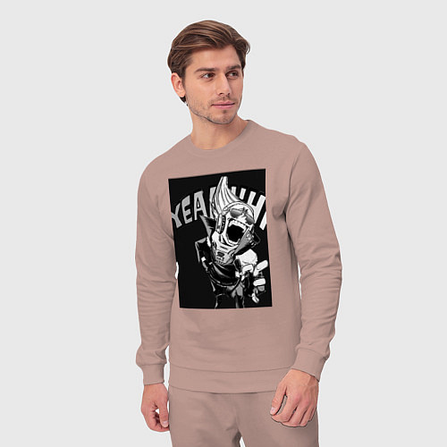 Мужской костюм Моя геройская академия комментатор / Пыльно-розовый – фото 3