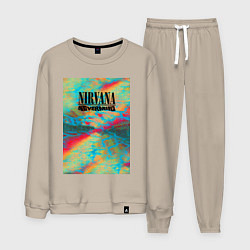 Костюм хлопковый мужской Nirvana nevermind album, цвет: миндальный
