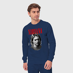 Костюм хлопковый мужской Nirvana kurt donald cobain, цвет: тёмно-синий — фото 2