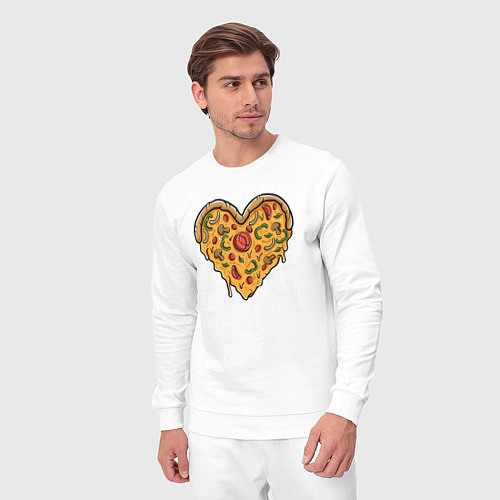 Мужской костюм Pizza heart / Белый – фото 3