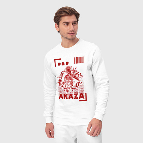 Мужской костюм Demon Slayer - Akaza / Белый – фото 3