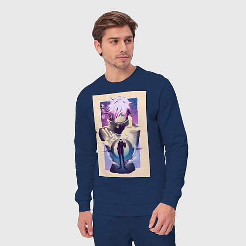 Мужской костюм Магическая битва Сатору Годзё расширение территори / Тёмно-синий – фото 3