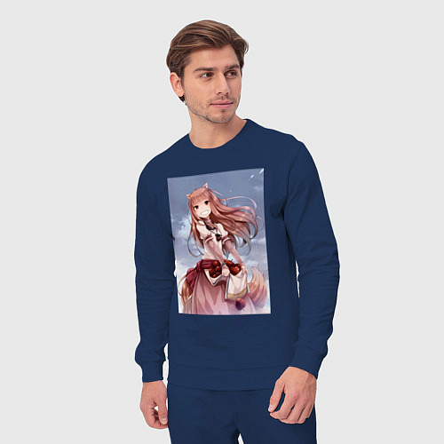 Мужской костюм Волчица и пряности арт Холо / Тёмно-синий – фото 3