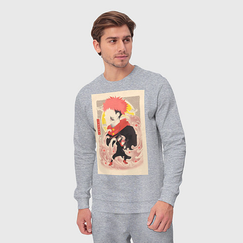 Мужской костюм Магическая битва Сукуна Рёмэн арт / Меланж – фото 3