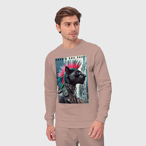 Мужской костюм Dude panther - punks not dead / Пыльно-розовый – фото 3